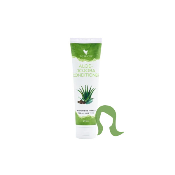 Aloe-Jojoba Conditioner pflegt Haare in jedem Zustand.