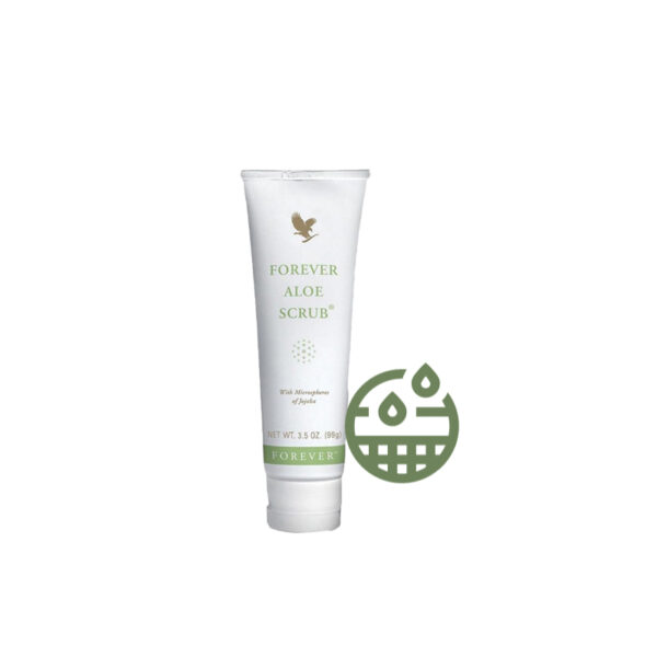 Forever Aloe Scrub reguliert die Talgdrüsensekretion und entfernt sanft abgestorbene Hautschüppchen.