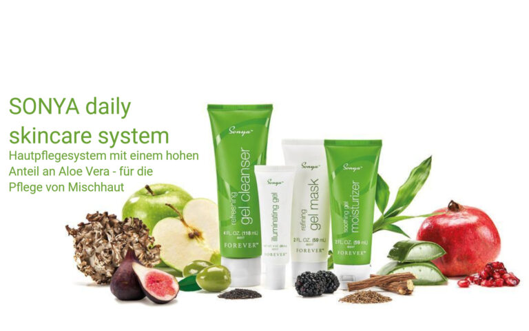 Sonya daily skincare system ist die optimale Gesichtsreinigung für Mischhauttypen.